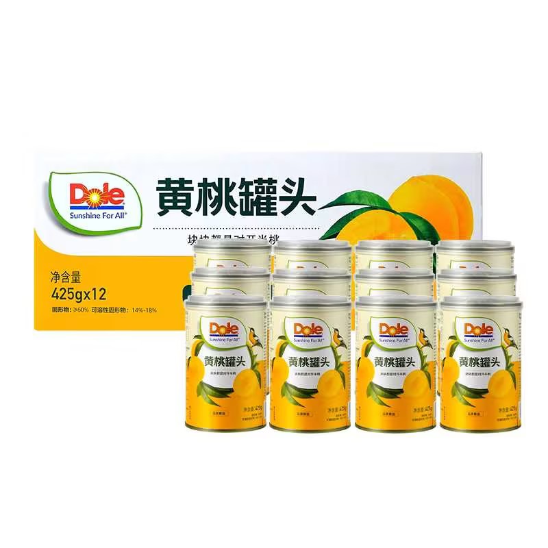 Dole黄桃罐头425g*12罐