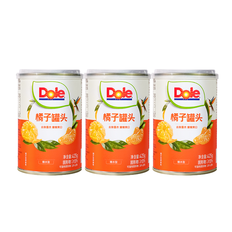 【Dole都乐橘子罐头425g】水果罐头去皮爽口糖水型适合早餐零食