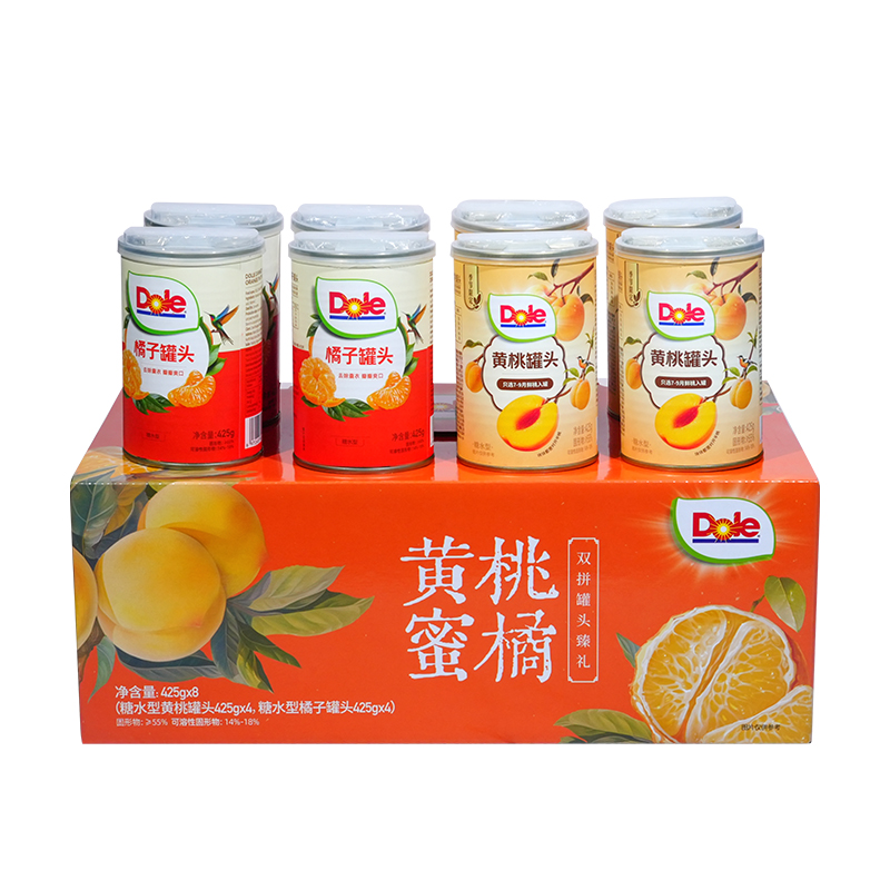 【Dole黄桃蜜橘罐头425g*8】水果罐头营养美味全家共享休闲零食