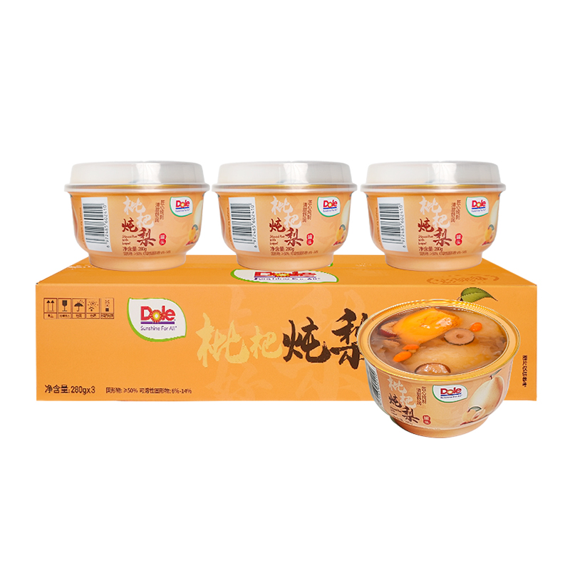【Dole都乐枇杷炖梨280g3】即食果品清润养肺适合秋冬食用