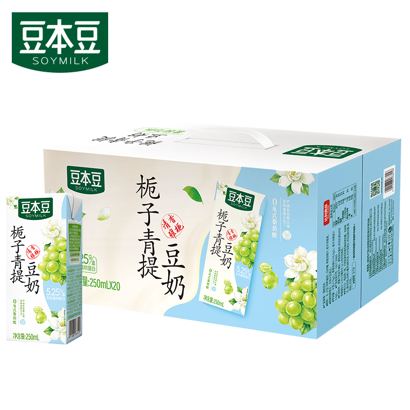 豆本豆栀子青提豆奶250ml*20盒