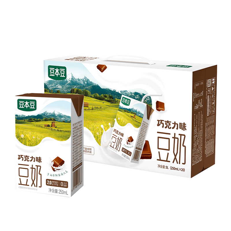豆本豆巧克力味豆奶250mL*20盒