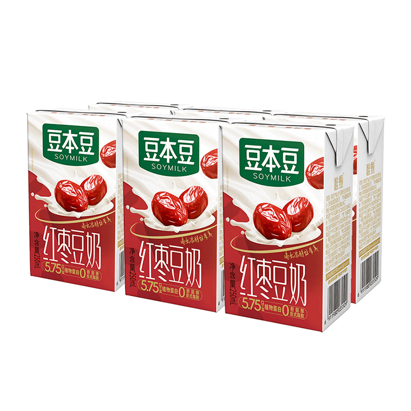 豆本豆唯甄红枣豆奶250ml*6盒