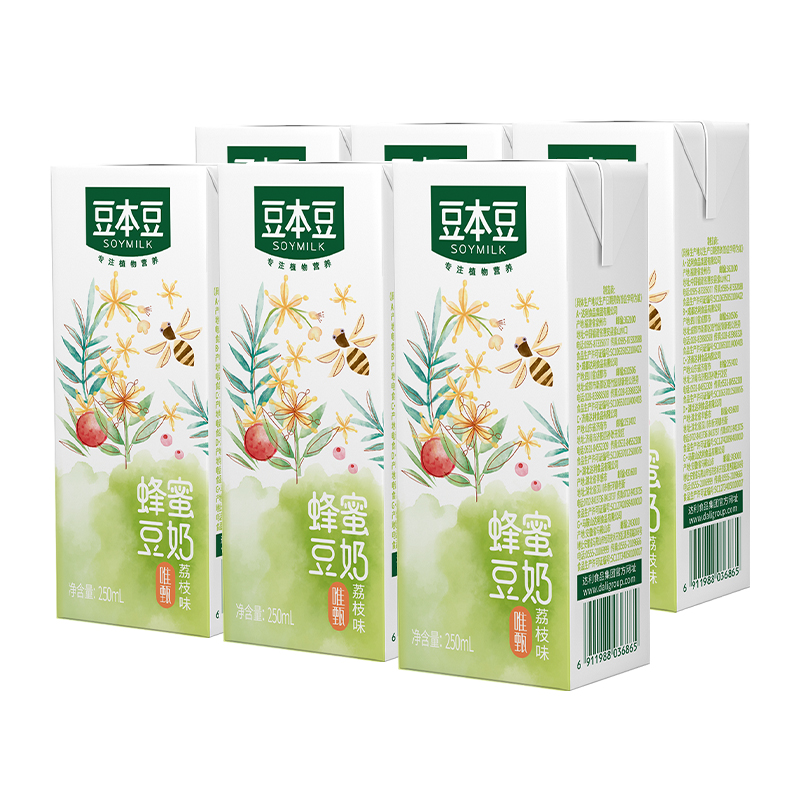 豆本豆唯甄蜂蜜豆奶250ml*6盒