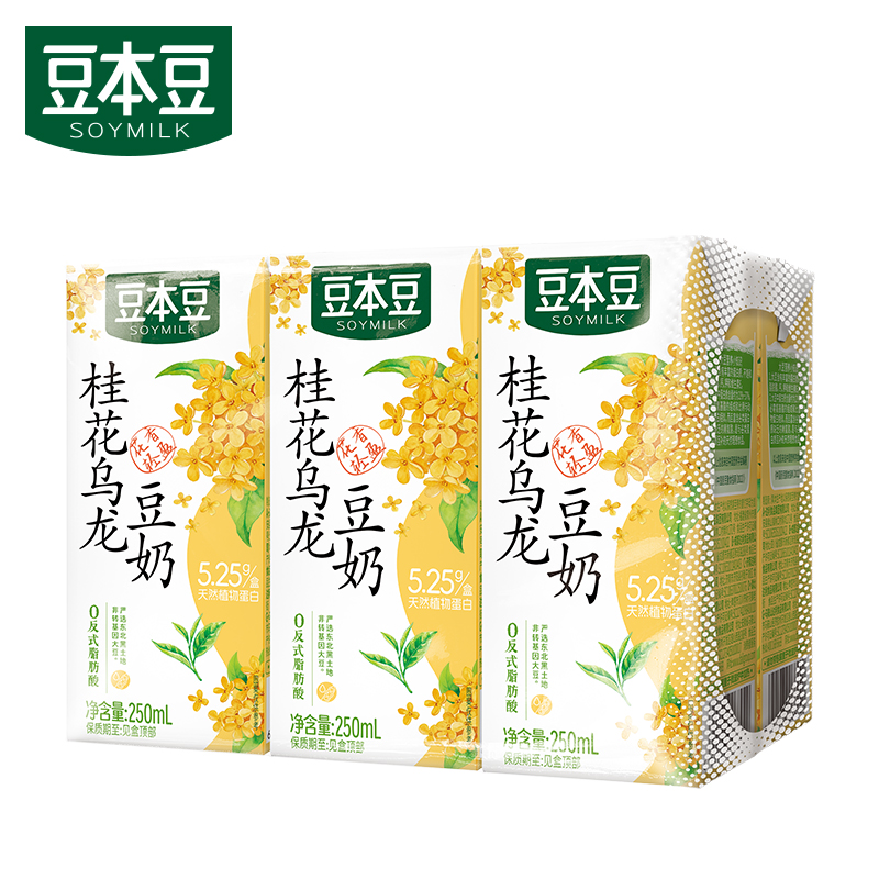 豆本豆桂花乌龙豆奶250ml*6盒