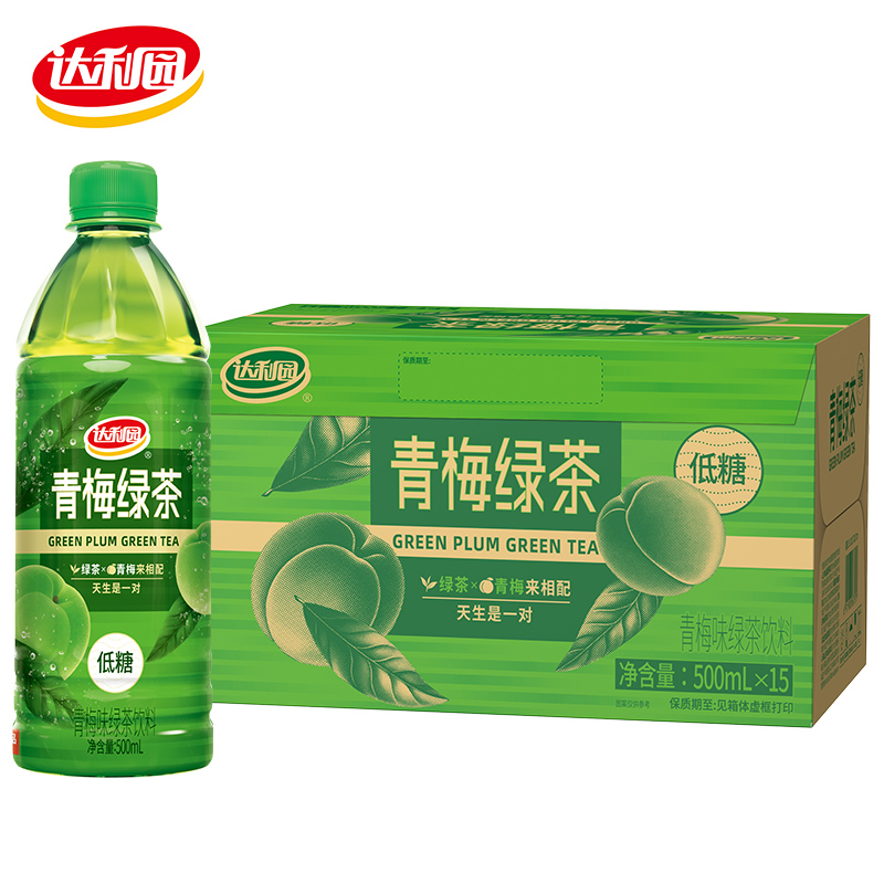 达利园低糖青梅绿茶500ml*15瓶