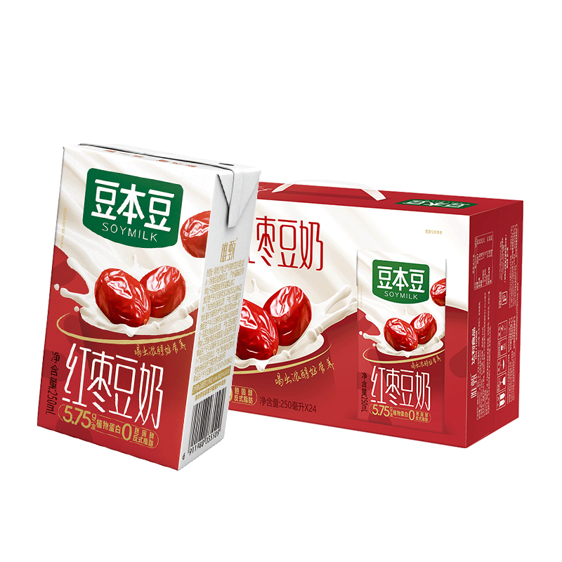 豆本豆唯甄红枣250ml*24盒