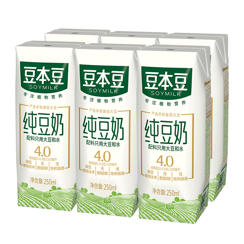 豆本豆纯豆奶250ml*6盒