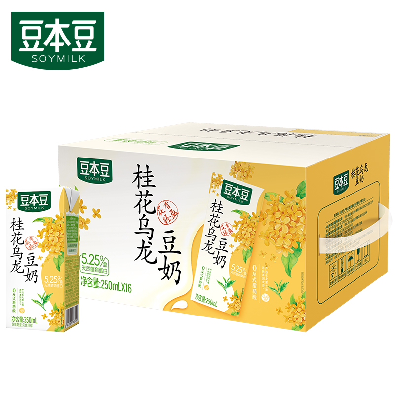 豆本豆桂花乌龙豆奶250ml*16盒