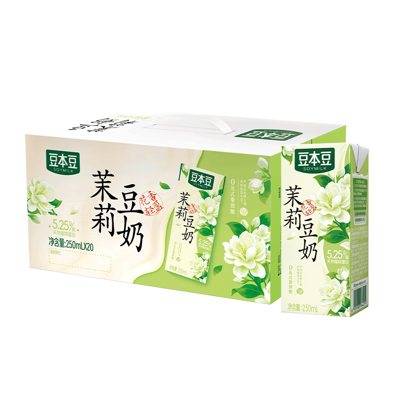 豆本豆茉莉豆奶250ml*20盒