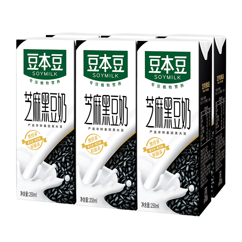 豆本豆芝麻黑豆奶250ml*6盒
