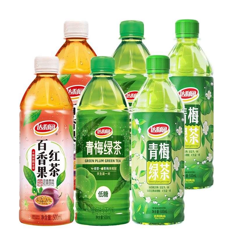 达利园三口味果味茶500ml*6瓶(各口味2瓶)