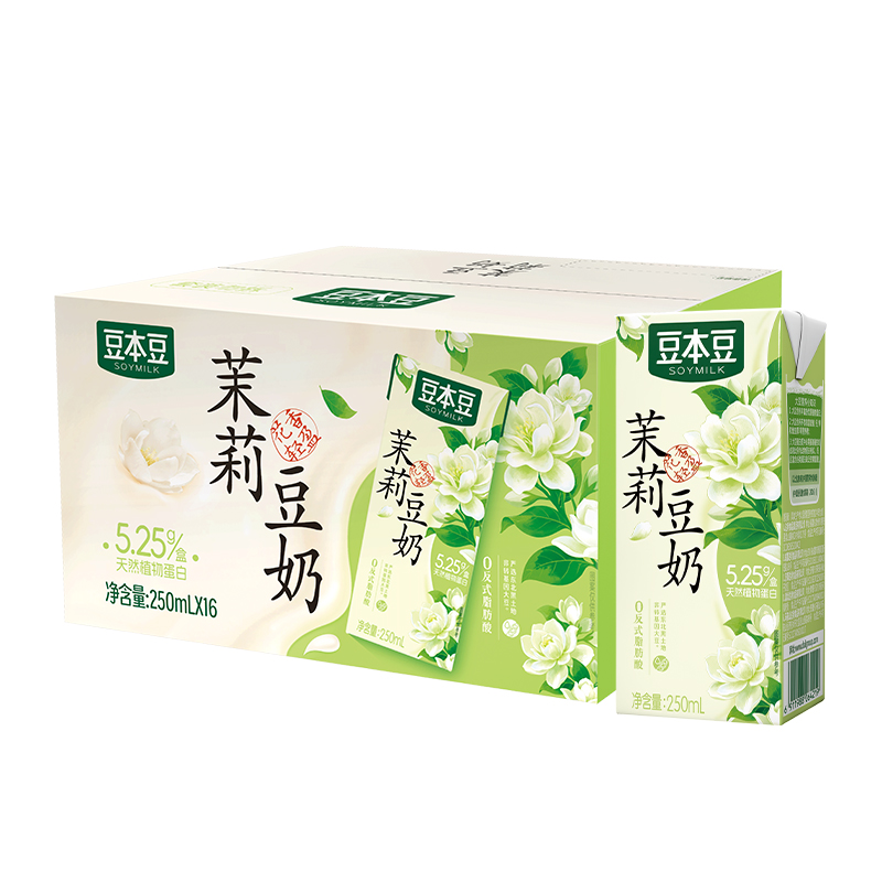 豆本豆茉莉豆奶250ml*16盒