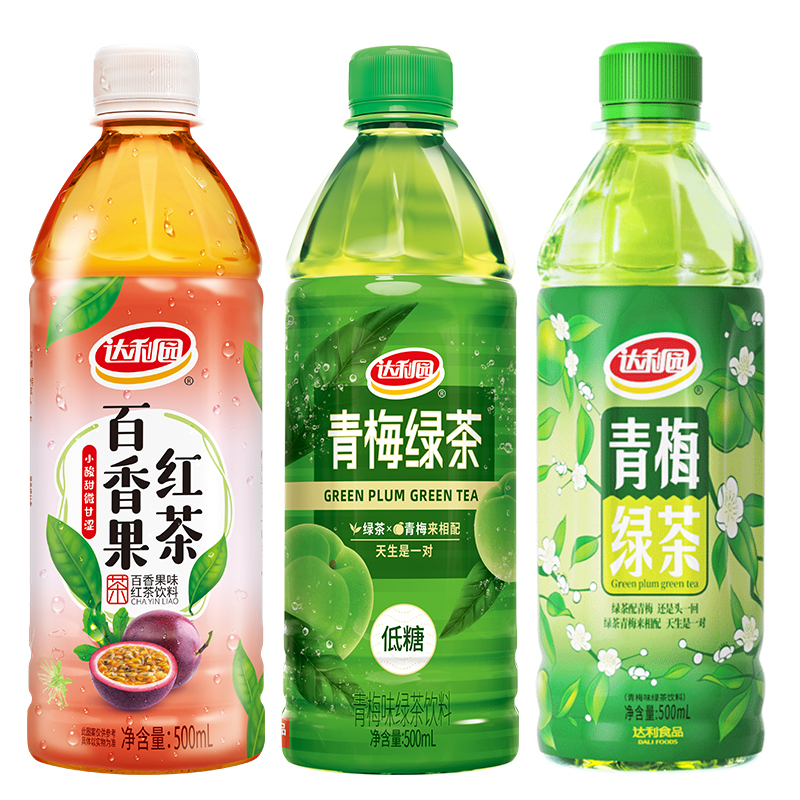 达利园三口味果味茶500ml*3(每口味一瓶)