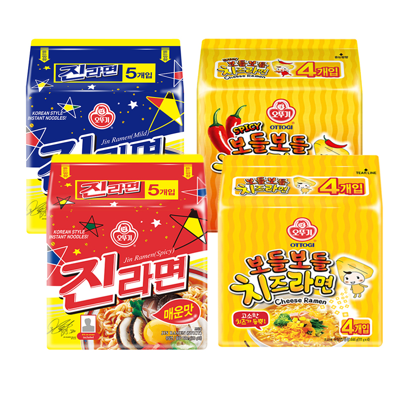 韩国进口不倒翁金拉面芝士拉面韩式辣味真拉面速食方便面泡面