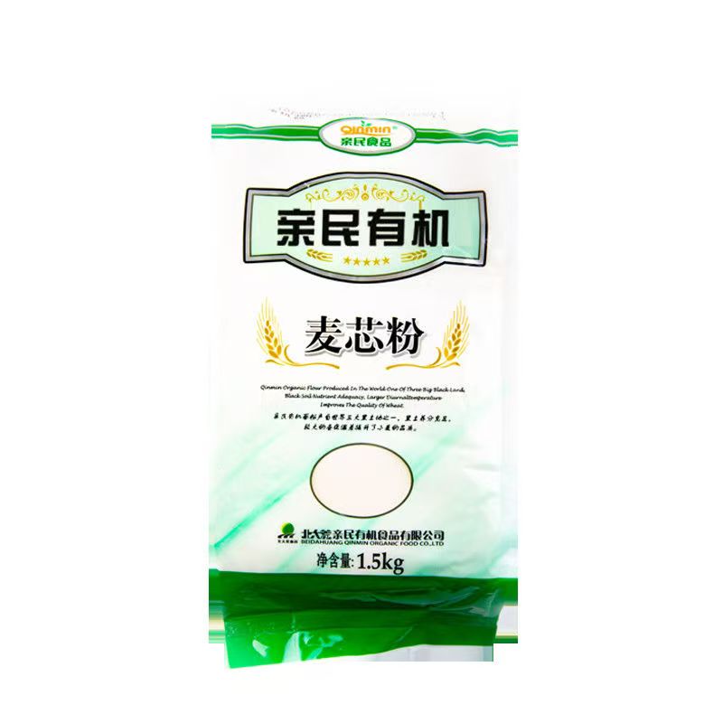 【北大荒亲民有机麦芯粉1.5kg】面粉高品质适合家庭烘焙制作美食