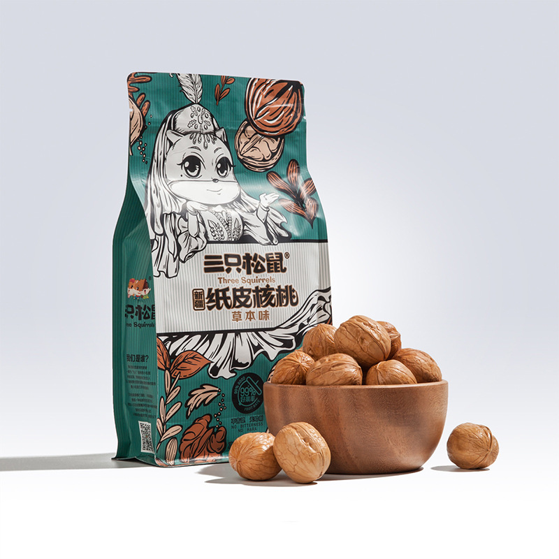【三只松鼠纸皮核桃120g】新疆草本核桃薄皮果干每日坚果