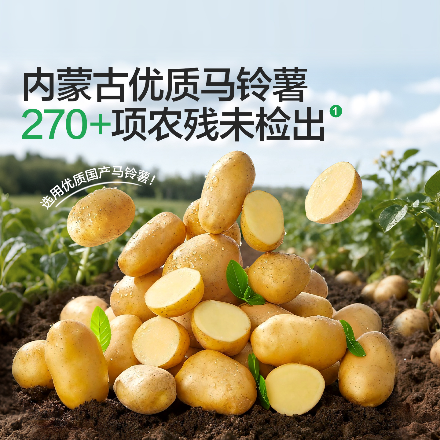 【宝宝馋了原切薯条(原味)】新鲜土豆270项农残未检出宝宝零食