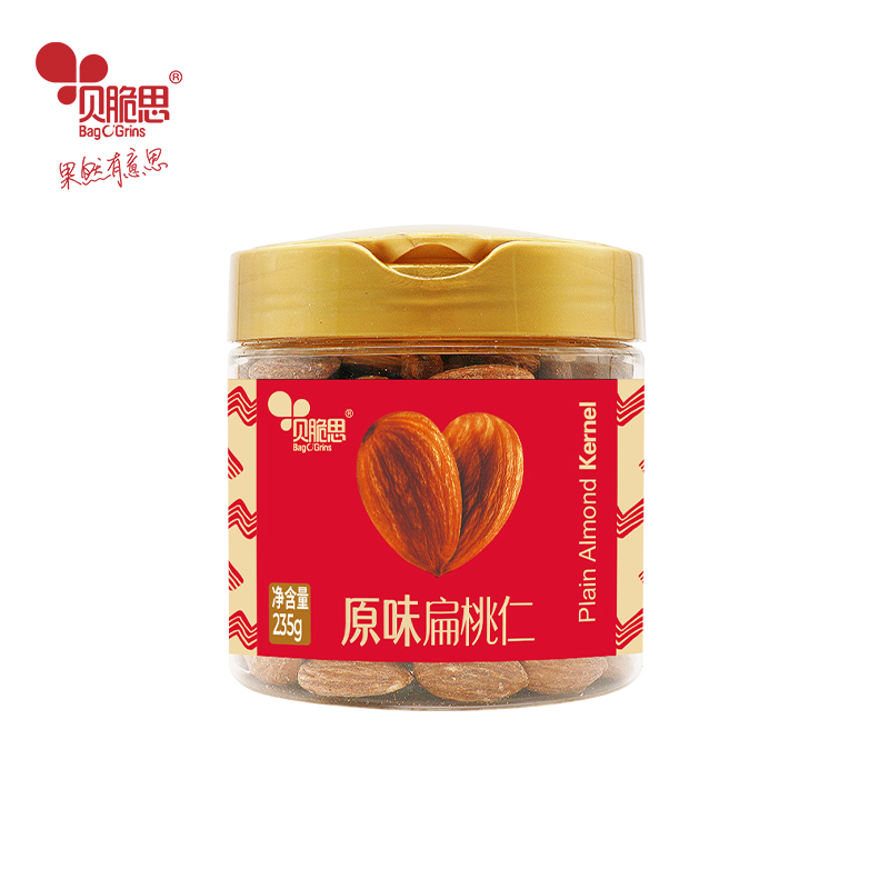 贝脆思 PET罐原味扁桃仁235——黑罐235g