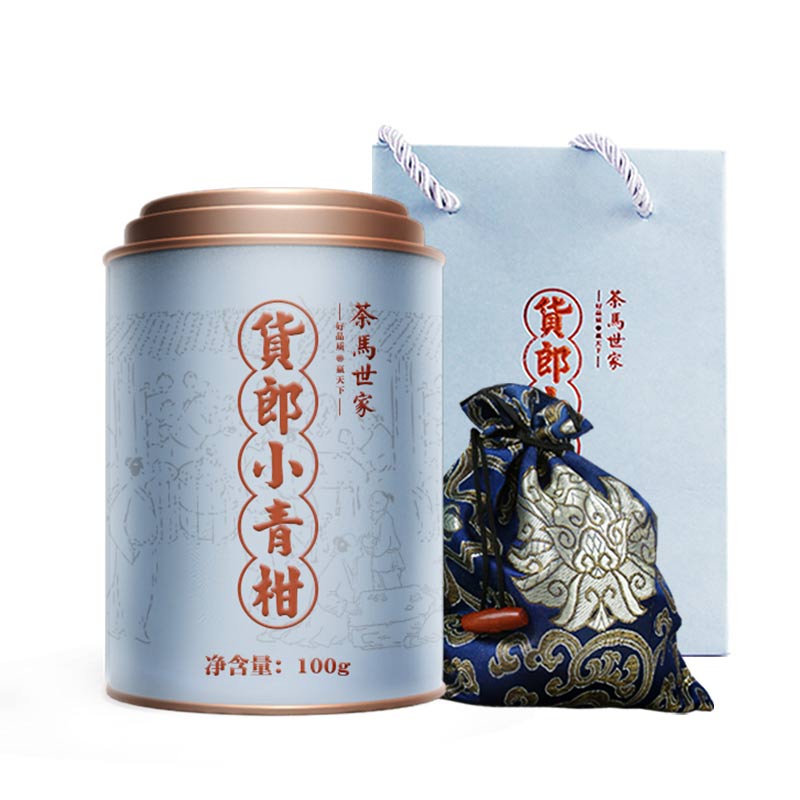茶马世家 正宗广东新会生晒陈皮普洱茶货郎小青柑罐装 100g