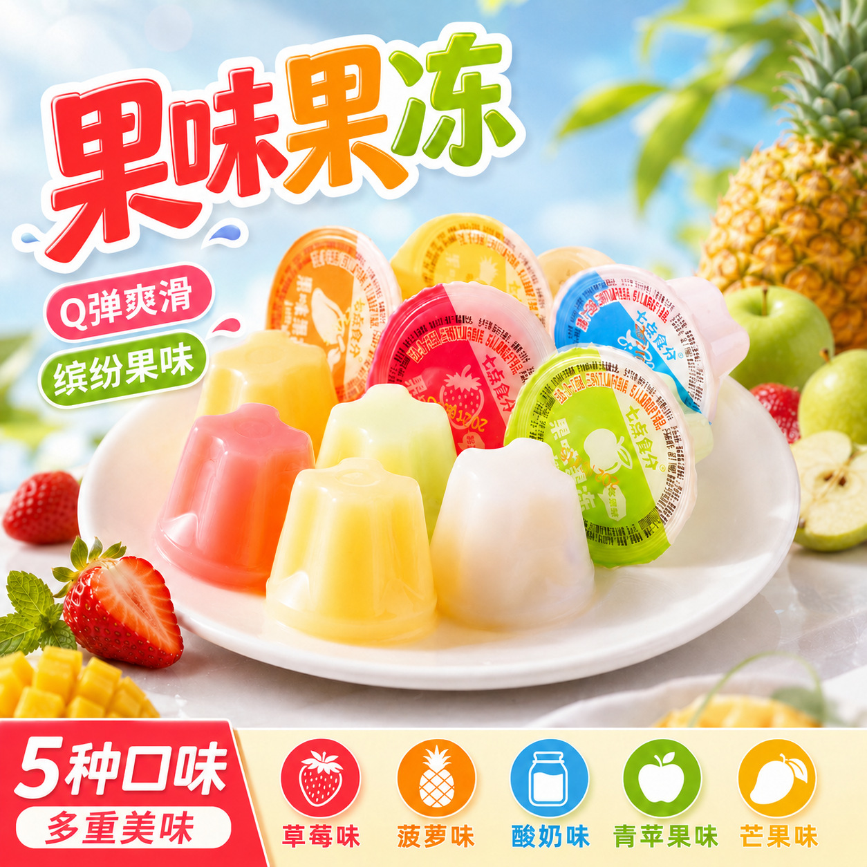 果冻多口味大礼包小孩零食吸吸冻水果味水果冻混合装果味混装