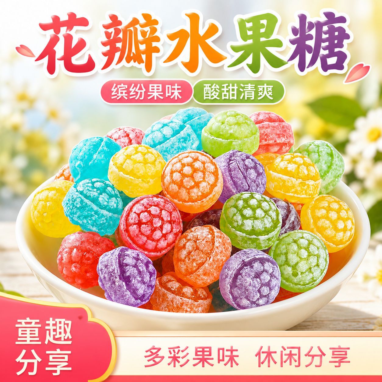 网红水果味硬糖混合口味糖果高颜值休闲解馋零食批发