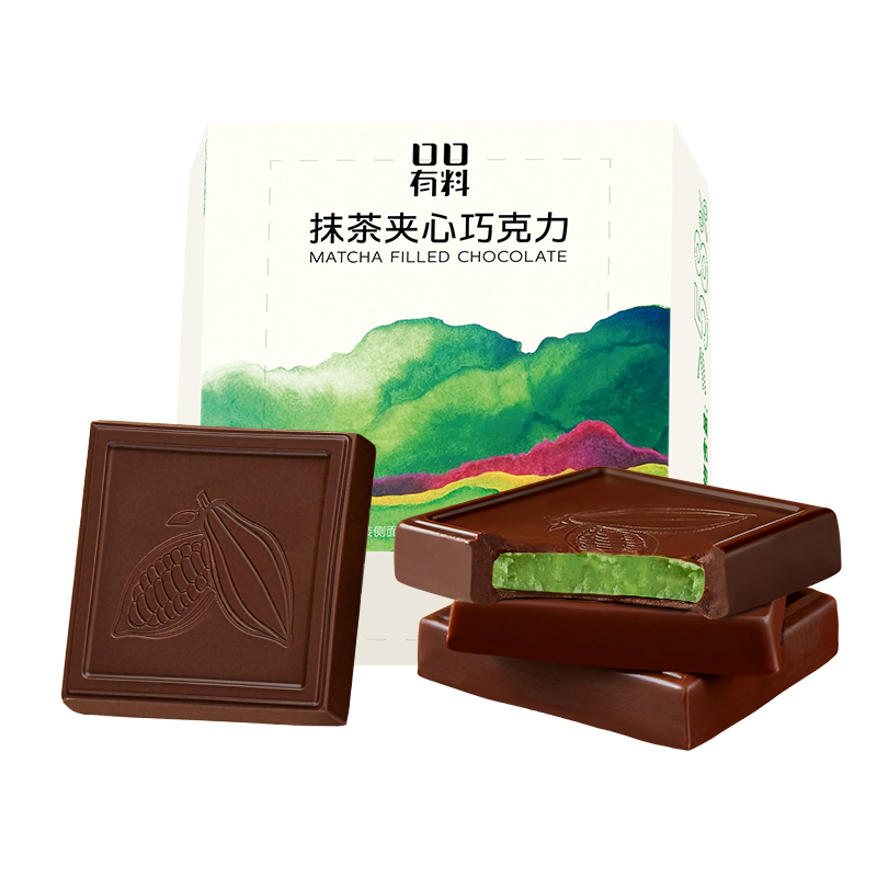 【严禁破价】其妙X口口有料 抹茶夹心巧克力纯可可脂礼盒装50g