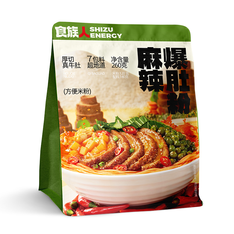 食族人麻辣爆肚粉260g大袋速食大块脆嫩鲜麻辣还原北京街头小吃味