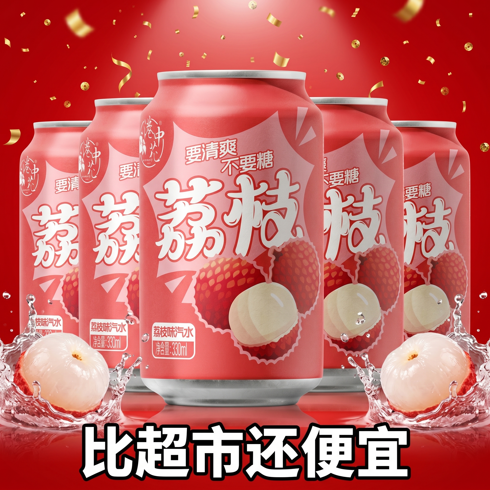 【荔枝汽水】320ml   性价比高元气满满口味出色 品质稳定 库存足