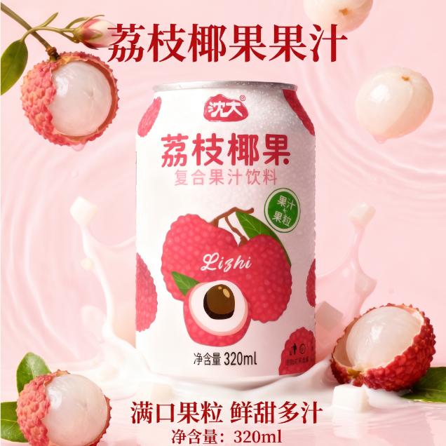 【整箱发】网红爆款真粒荔枝果粒果汁解腻开胃下午茶优选