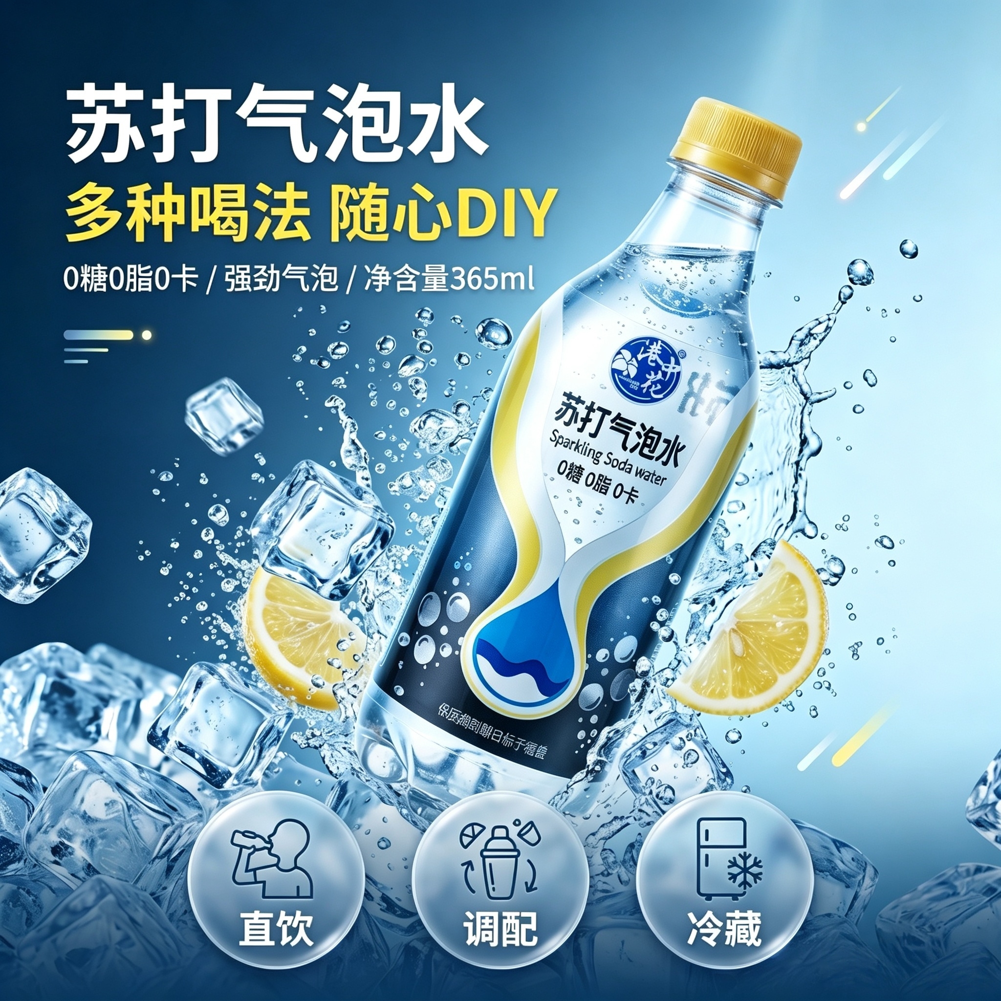 【0 脂无负担】零脂苏打水清淡不甜腻餐前餐后畅饮解腻老少皆宜
