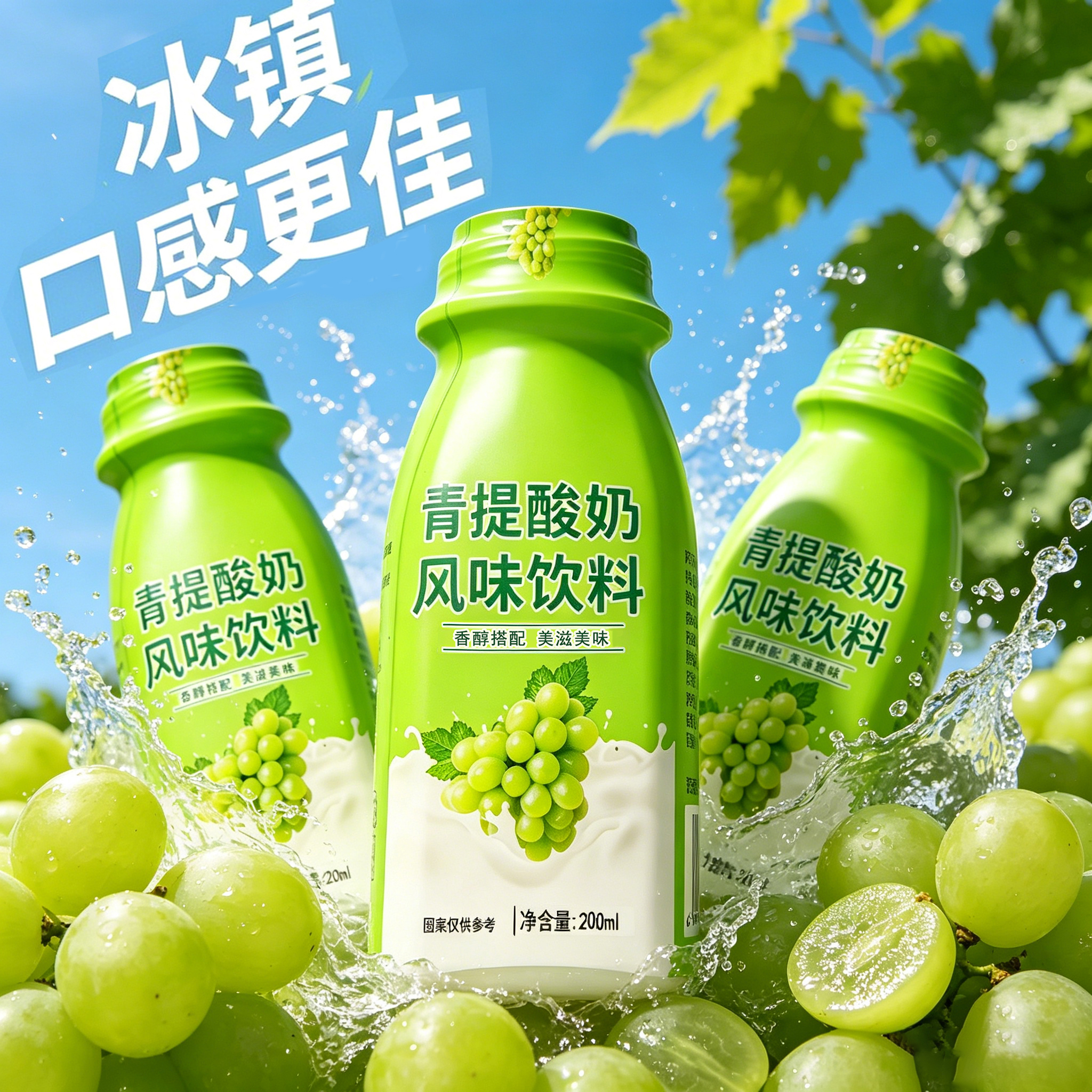 【包丢不包损】青提酸奶200ml*10/20瓶整箱解腻早餐奶解腻饮料