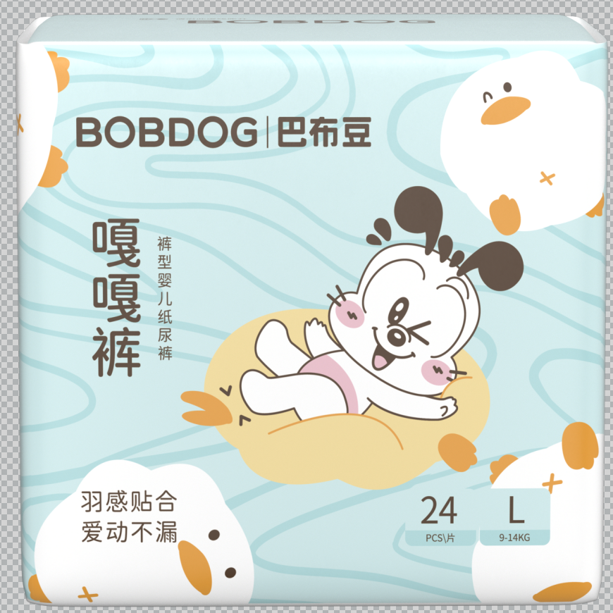 巴布豆嘎嘎裤纸尿裤拉拉裤S-3XL码宝宝婴儿超薄透气尿不湿