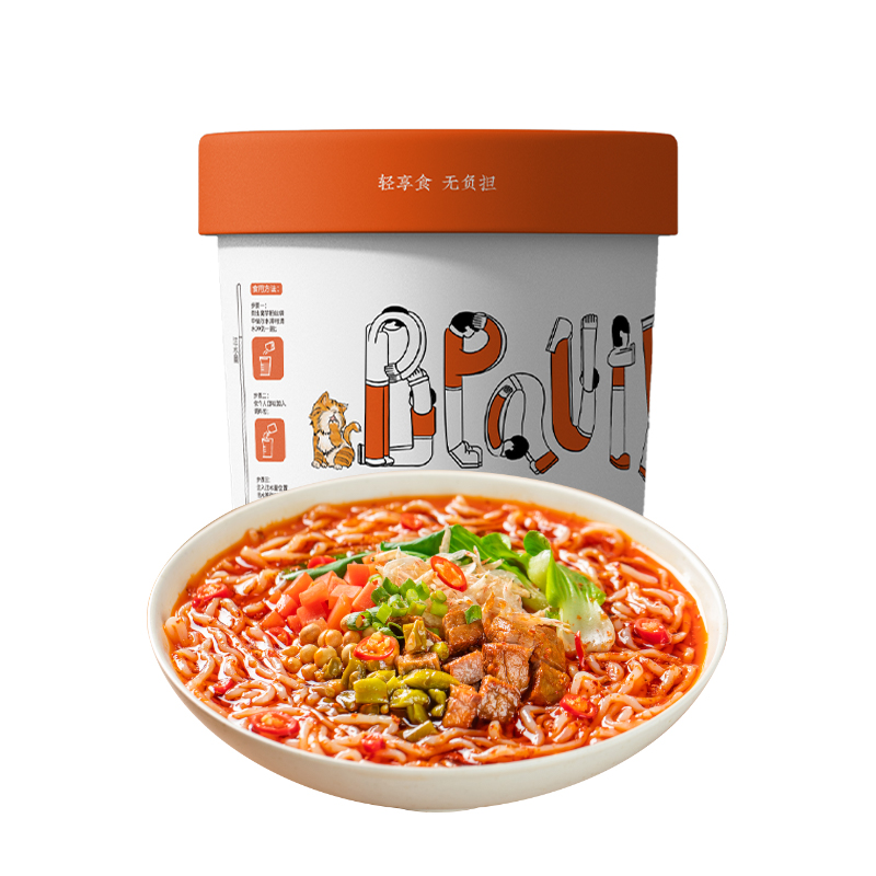 【4桶装】低脂魔芋酸辣粉即食饱腹代餐加餐泡汤258g/桶