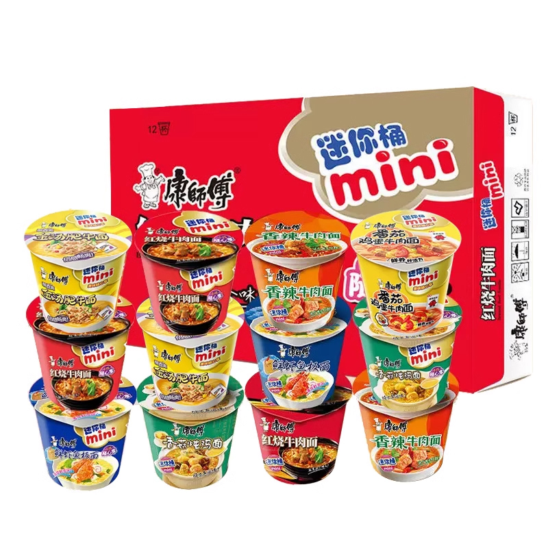 【康师傅mini迷你桶6杯】方便面多种口味速食上班族学生党必备