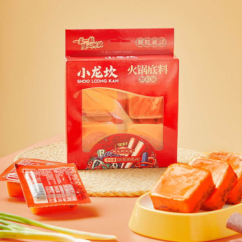 【小龙坎火锅底料颗粒装320克】火锅底料香辣浓郁家庭聚餐必备