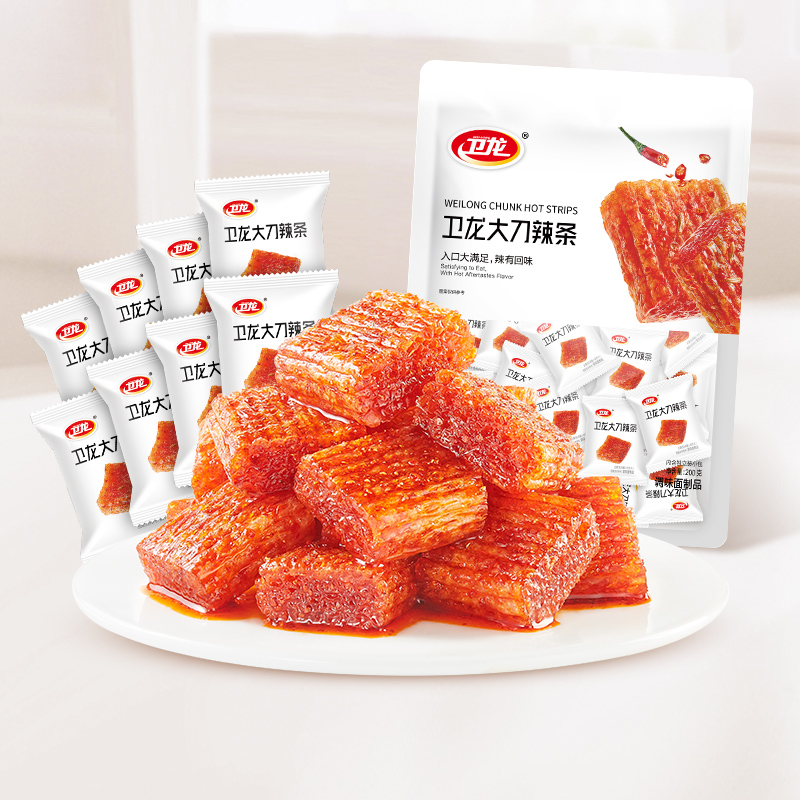 卫龙辣条大刀手撕素肉网红怀旧办公室追剧解馋零食休闲食品小吃