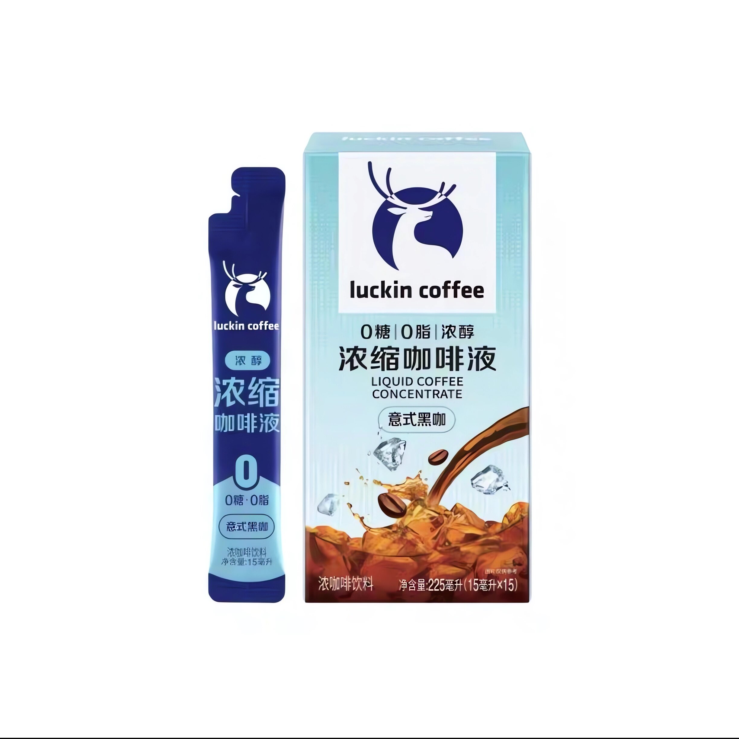瑞幸浓缩咖啡液15ml意式黑咖生椰风味特浓咖啡饮料