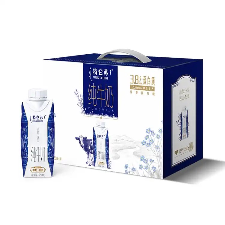 特仑苏纯牛奶全脂灭菌乳利乐梦幻盖250ml×10包(3.8g乳蛋白)