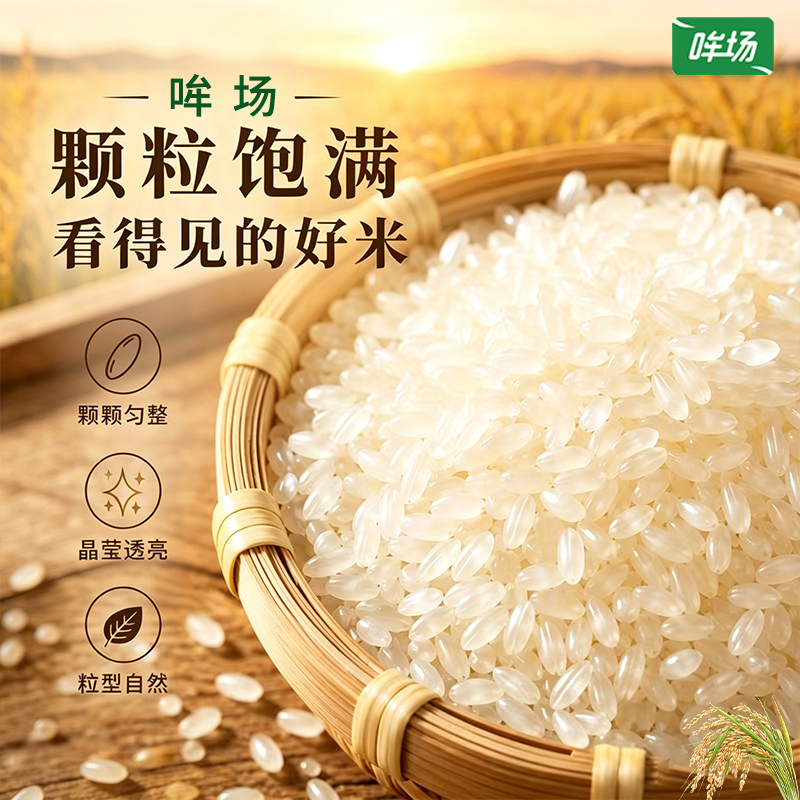 哞场东北大米2.5kg优质粳米颗粒饱满晶莹透亮家庭煮饭
