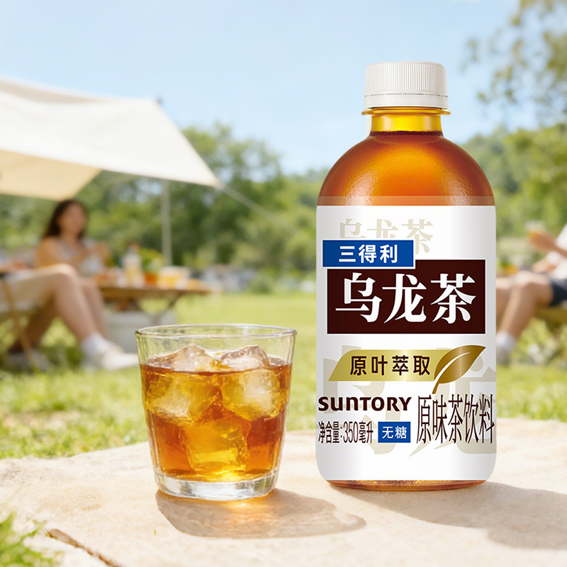 三得利0糖350ml整箱茉莉无糖乌龙茶桂花乌龙茶网红饮料