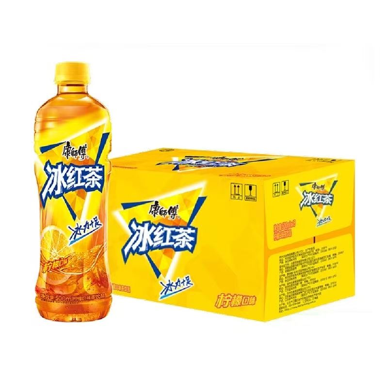 【康师傅冰红茶500ml5瓶】经典口味冰爽畅快解渴饮品适合日常饮用