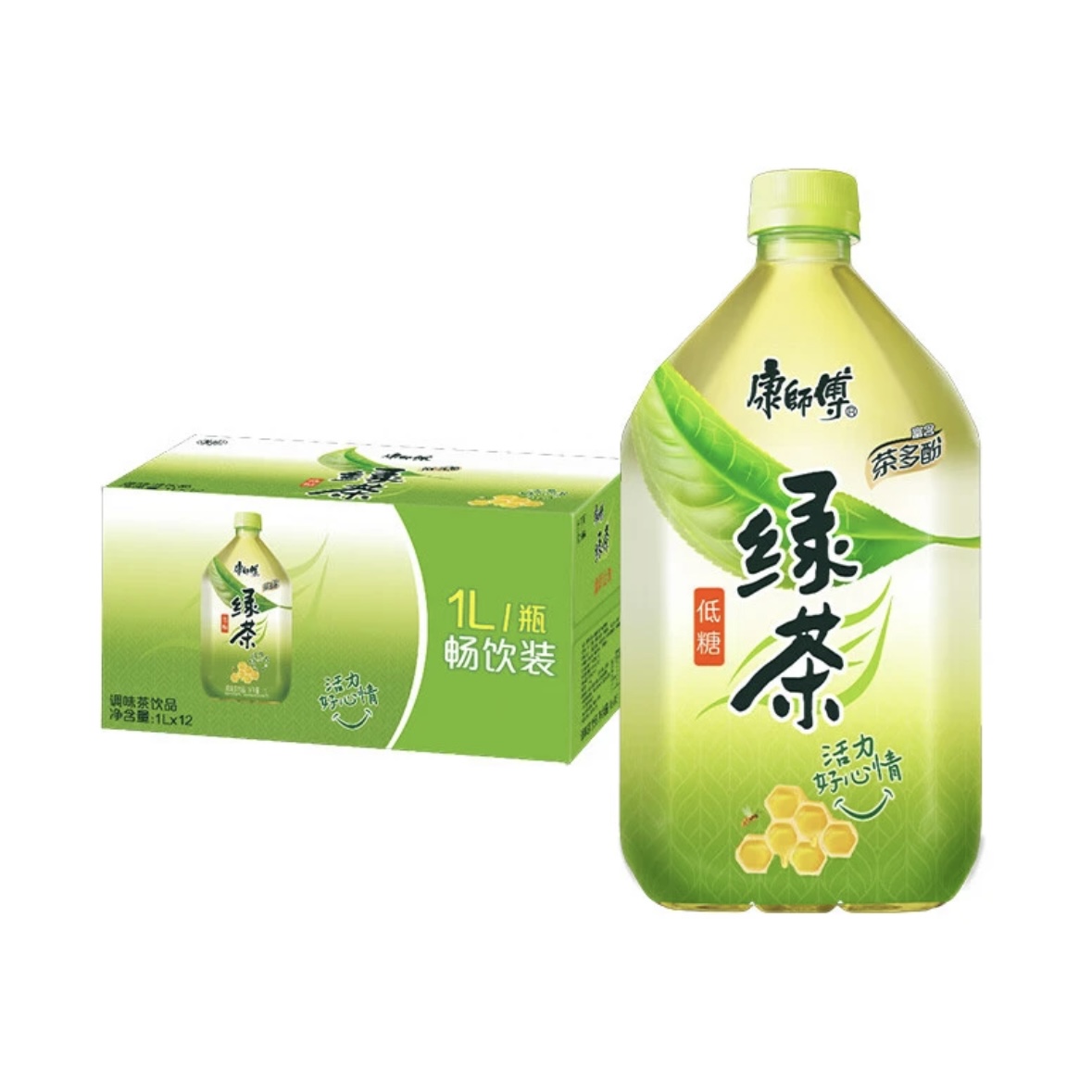 【包邮康师傅绿茶1L】清凉茶饮香润清爽适合日常饮用