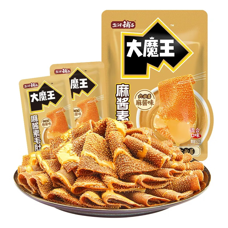 盐津铺子大魔王素毛肚麻酱味火锅六必居魔芋零食小吃休闲食品辣爽
