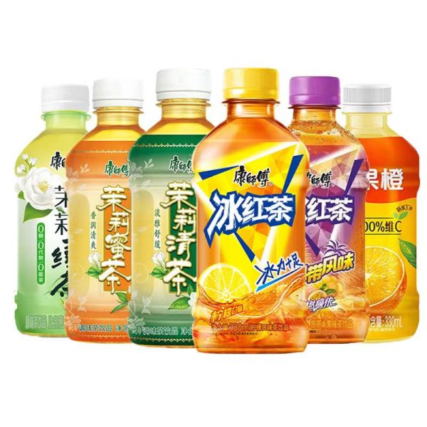 康师傅冰红茶酸梅汤冰糖红西柚330ml*6/12瓶多口味居家囤货