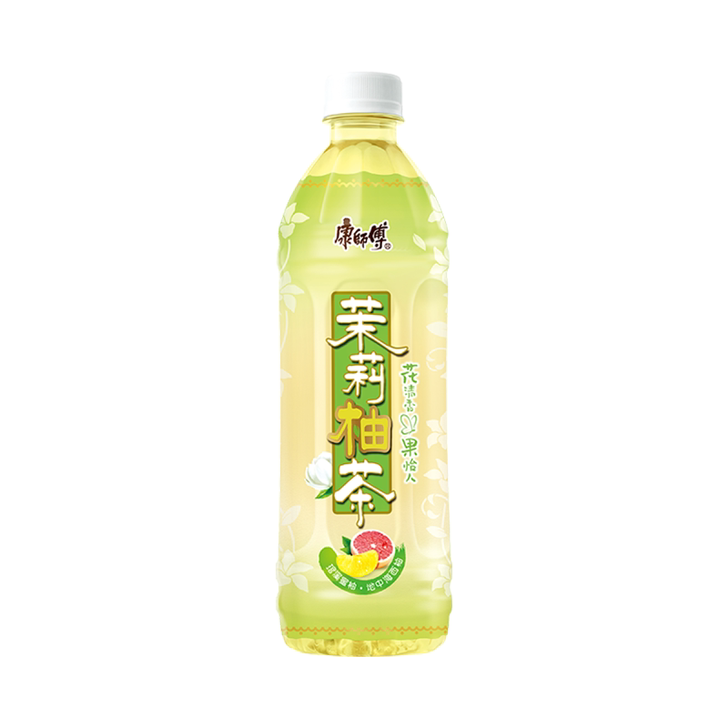 【康师傅茉莉柚茶500mL】果味茶饮料清爽解渴适合日常饮用