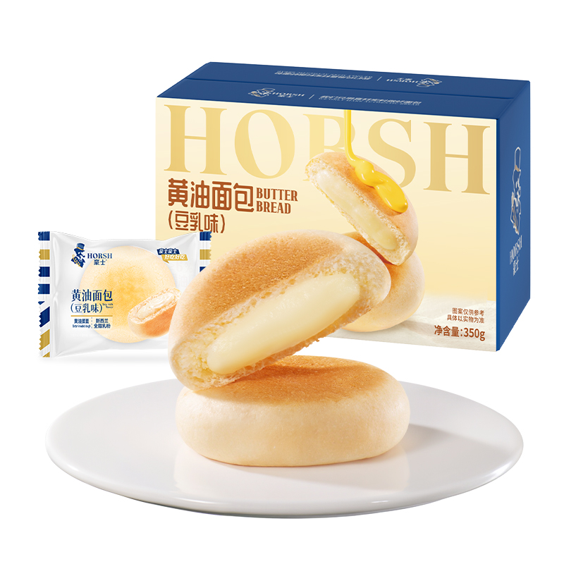 豪士黄油面包豆乳味面包柔软香甜早餐下午茶零食