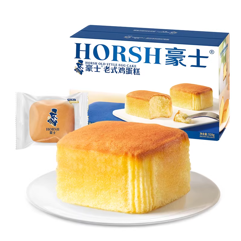 【HORSH豪士老式鸡蛋糕528g】经典蛋香蛋糕早餐下午茶优选