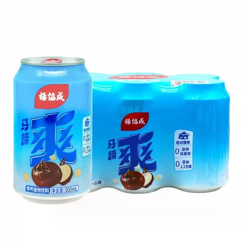 【杨协成马蹄爽300mL6罐】植物饮料清爽马蹄汁家庭分享装