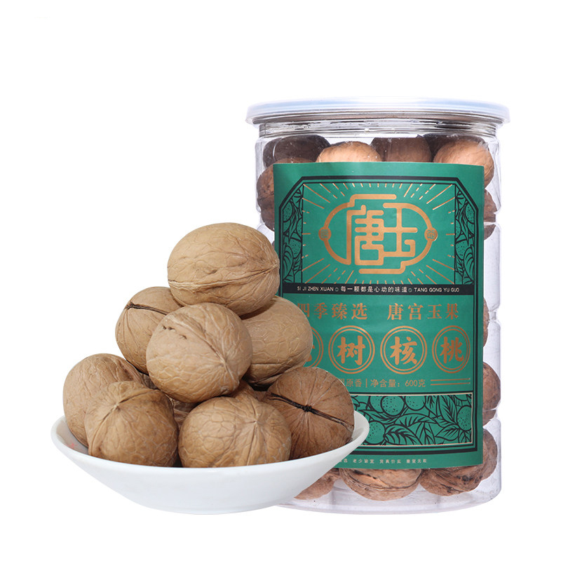 唐玉老树核桃600克瓶装纸皮薄皮核桃坚果零食营养山西干货特产
